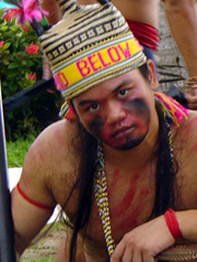 Ureinwohner der Insel Borneo, Indonesien