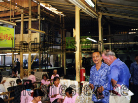 Batik Produktionshalle in Yogyakarta
